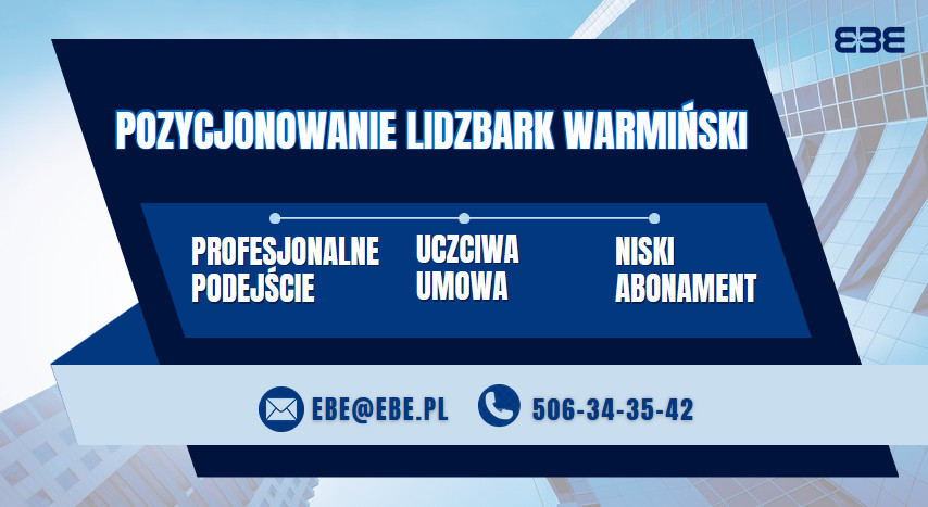 Pozycjonowanie lidzbark waminski